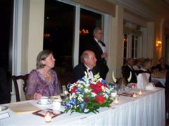 Boss Rob Alsaker, Evy Alsaker and MC Dick Johnson look on